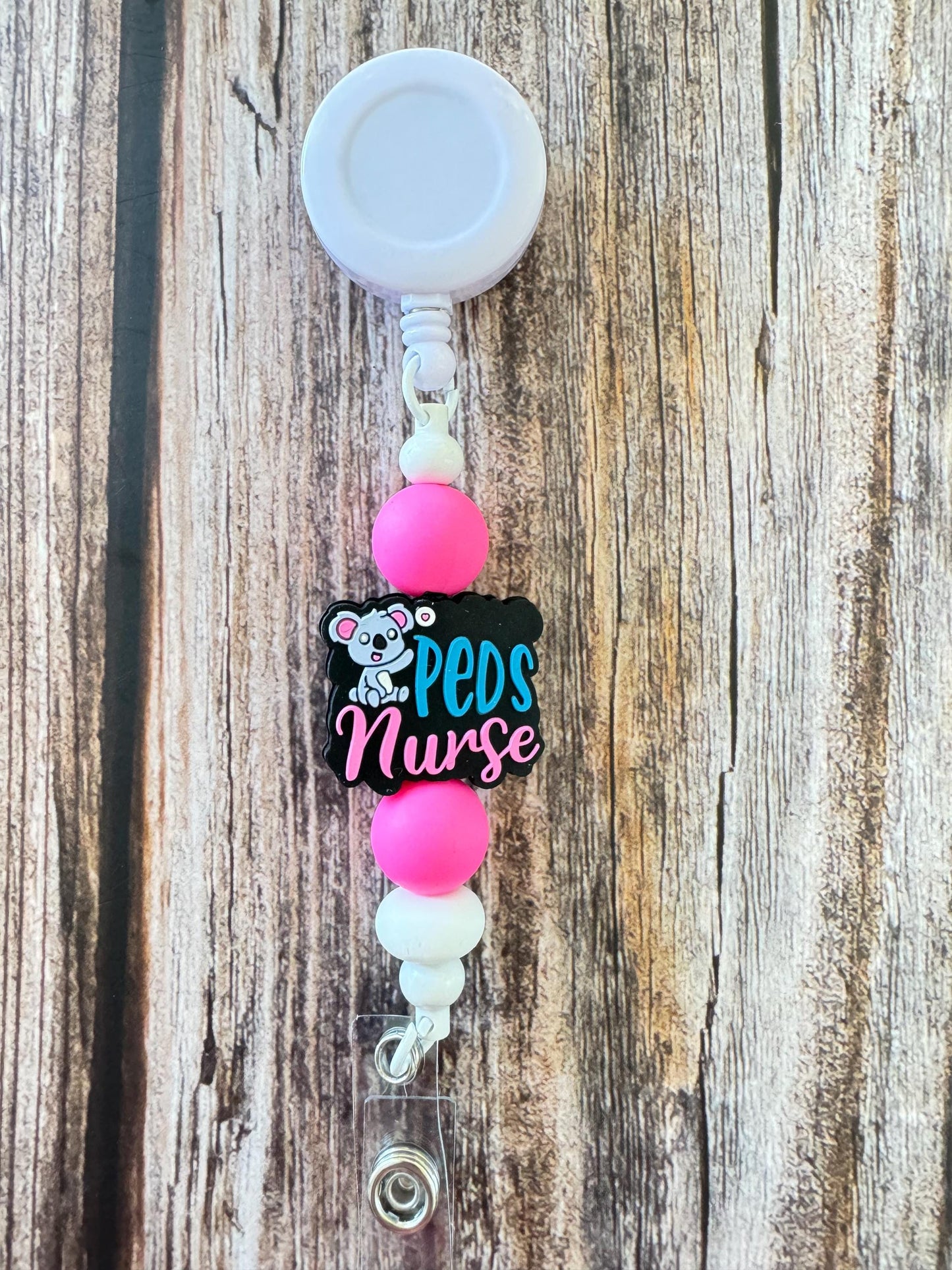 Peds Nurse Badge Reel - 3 Designs Available Whimsical Funny Badge Reel for Nurses