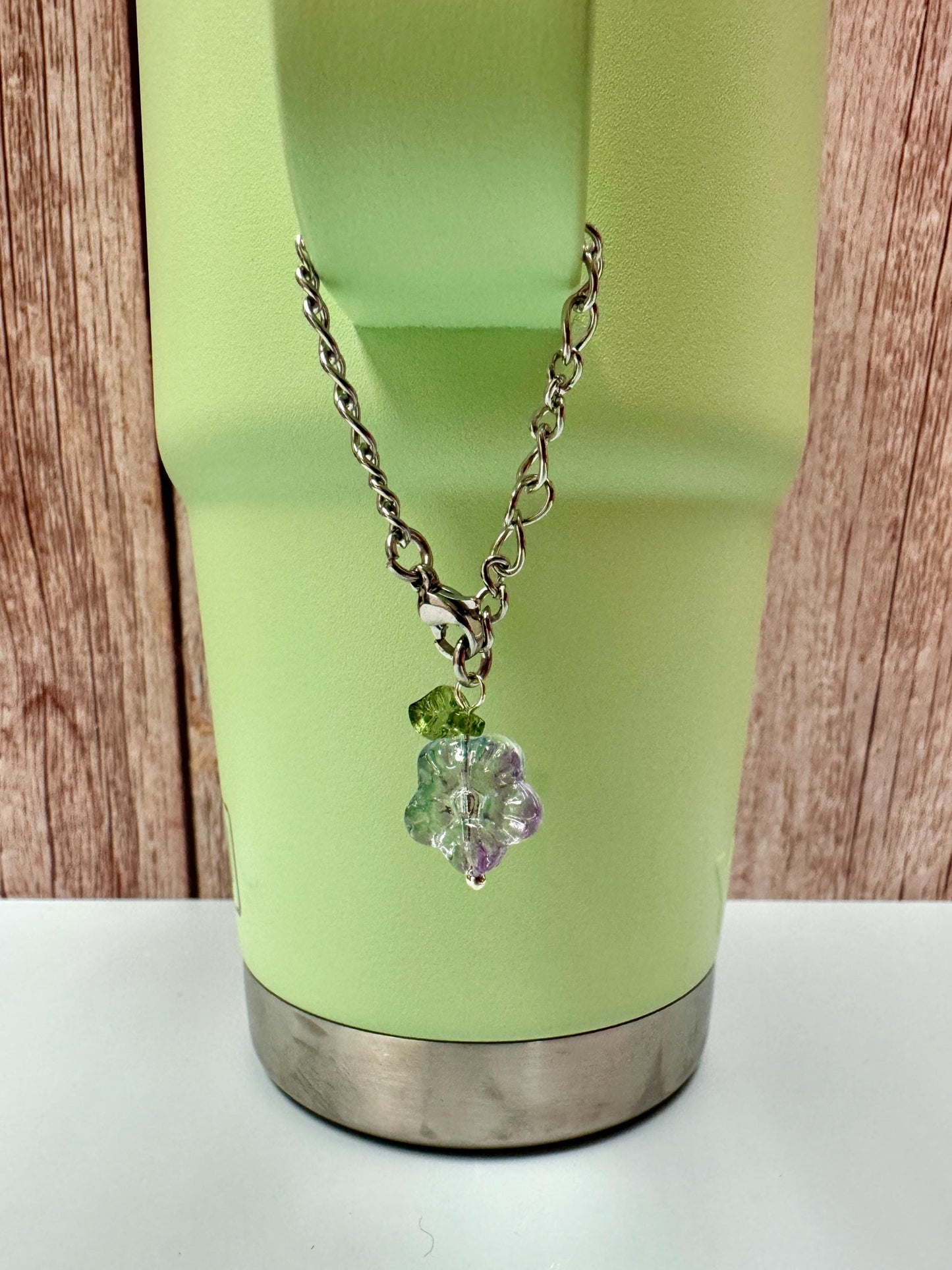 Acrylic Flower Tumbler Charm: Stanley Cup Accessory