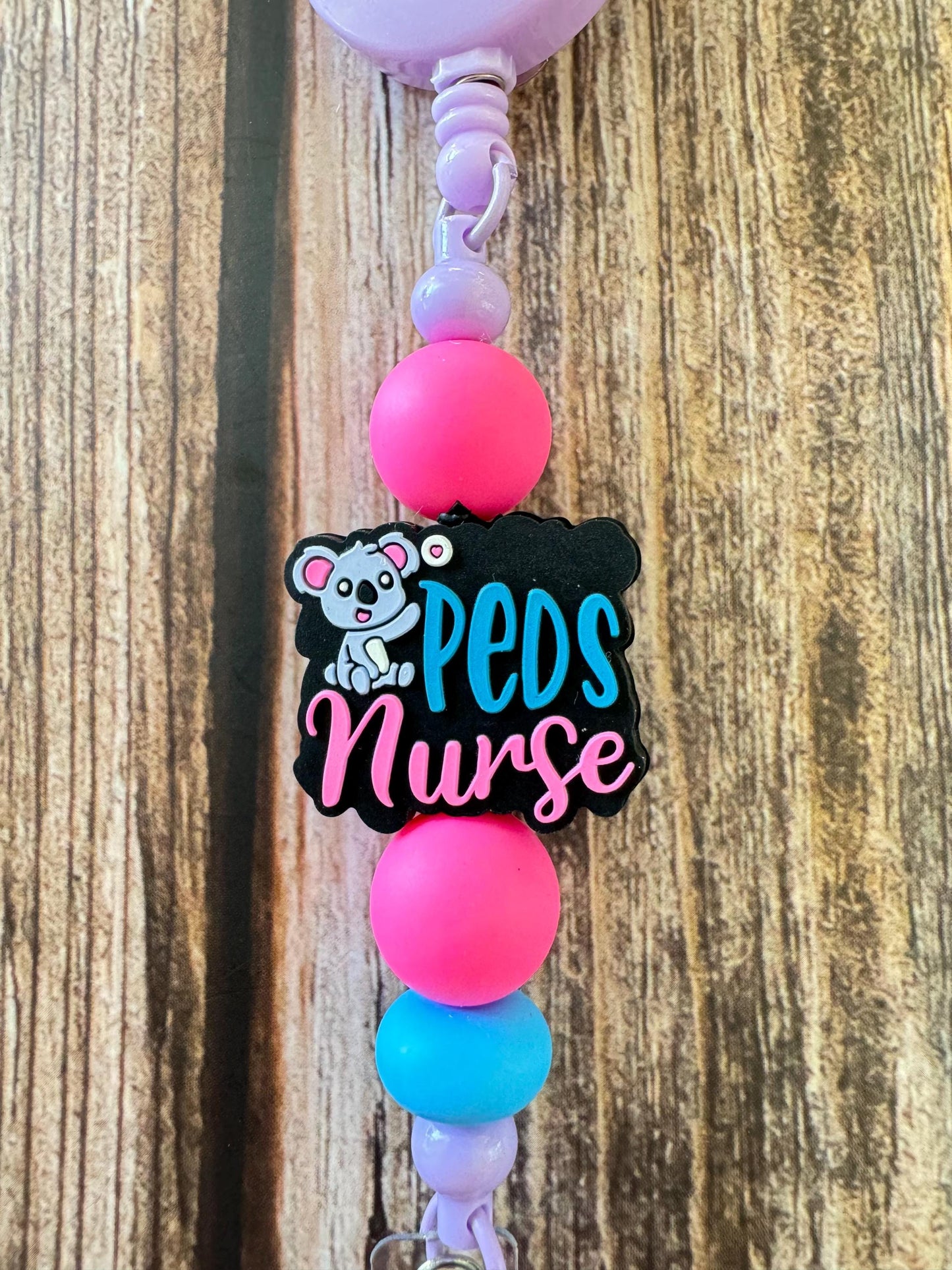Peds Nurse Badge Reel - 3 Designs Available Whimsical Funny Badge Reel for Nurses