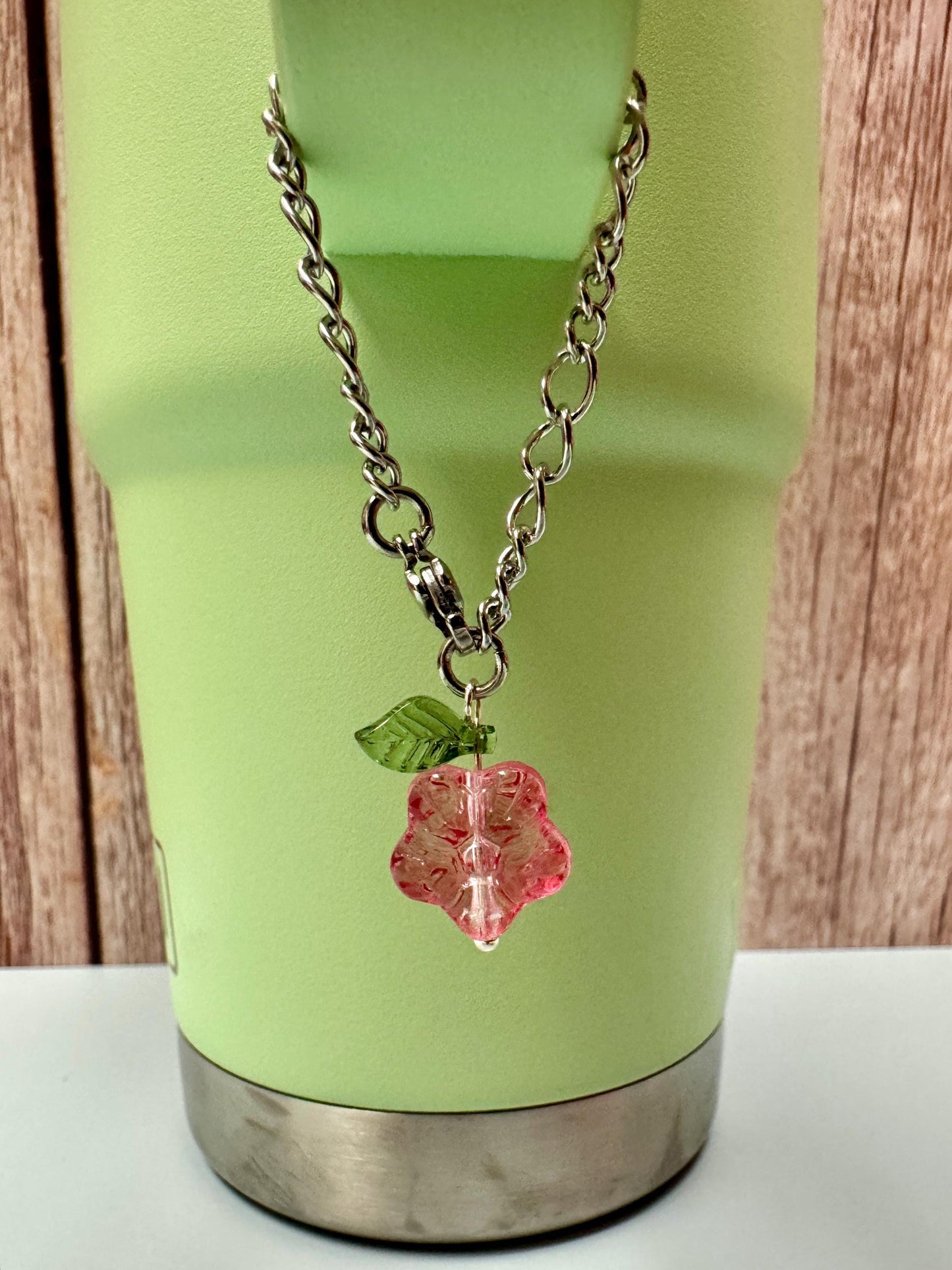 Acrylic Flower Tumbler Charm: Stanley Cup Accessory