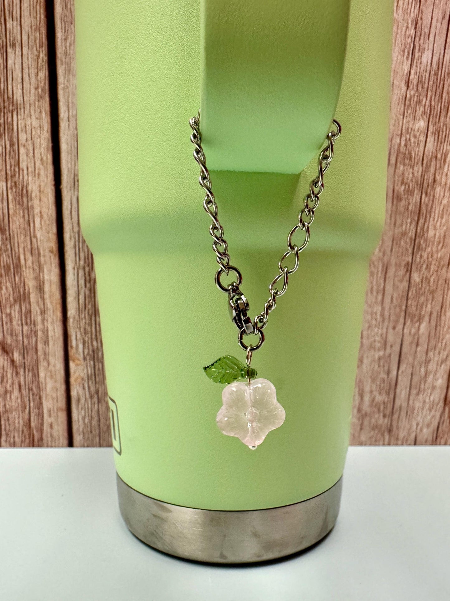 Acrylic Flower Tumbler Charm: Stanley Cup Accessory