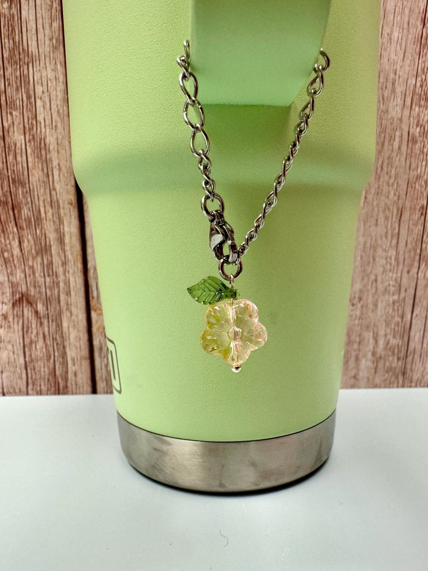 Acrylic Flower Tumbler Charm: Stanley Cup Accessory