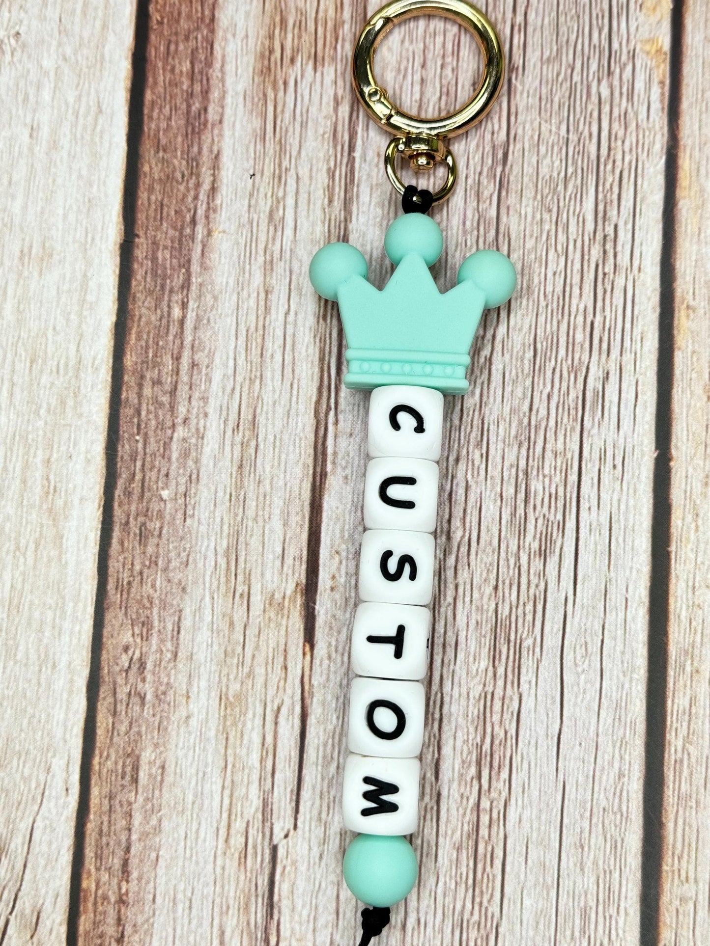 Personalized Crown Keychain or Backpack Clip – Fit for Royalty!
