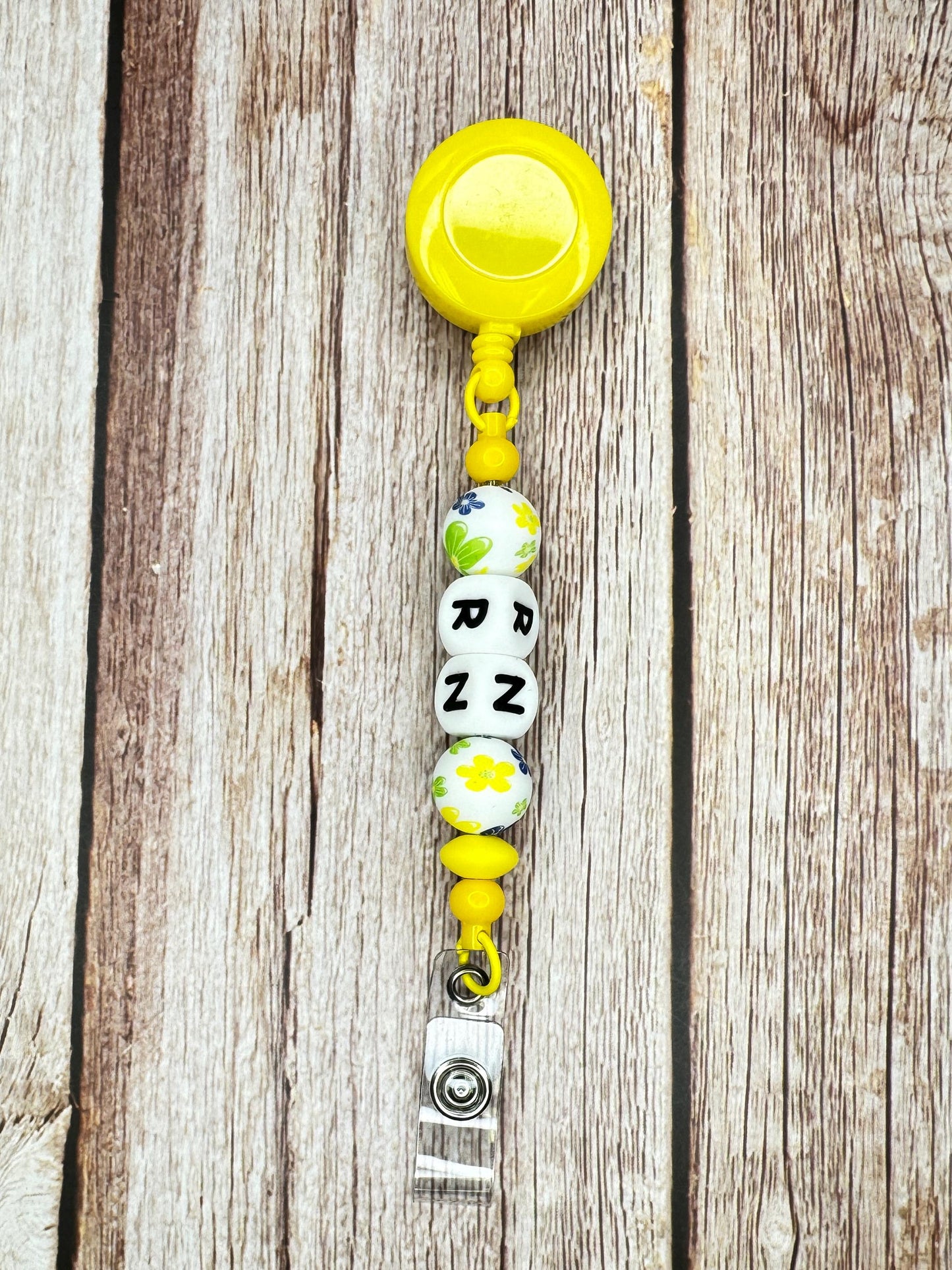 Custom RN Badge Reel: Silicone Beads, Nurse Gift