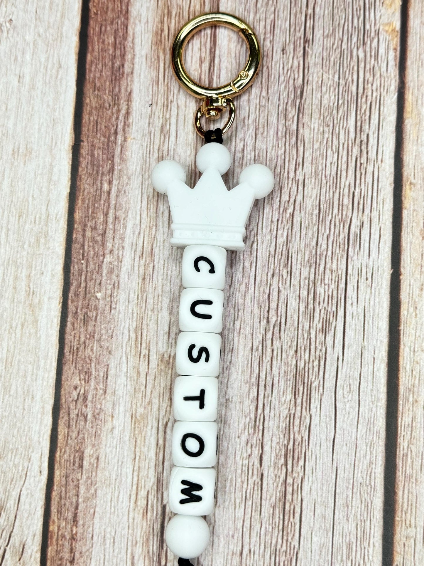 Personalized Crown Keychain or Backpack Clip – Fit for Royalty!