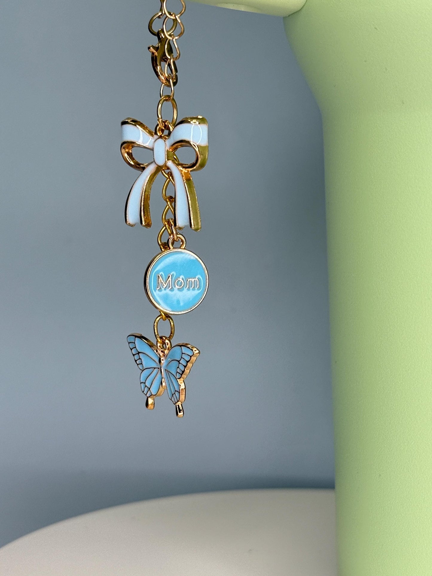 New Mom (baby blue) Enamel Charms