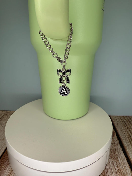 Black Letter A-Z avail Enamel Charms