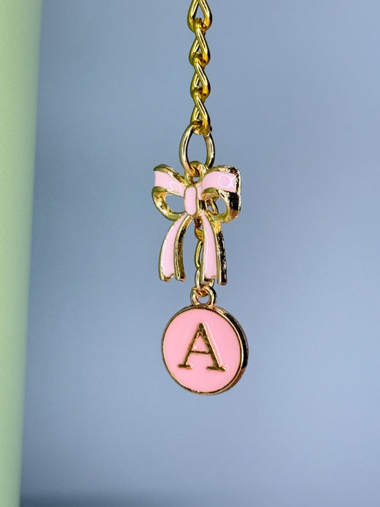 Pink Initial A-Z Enamel Charms