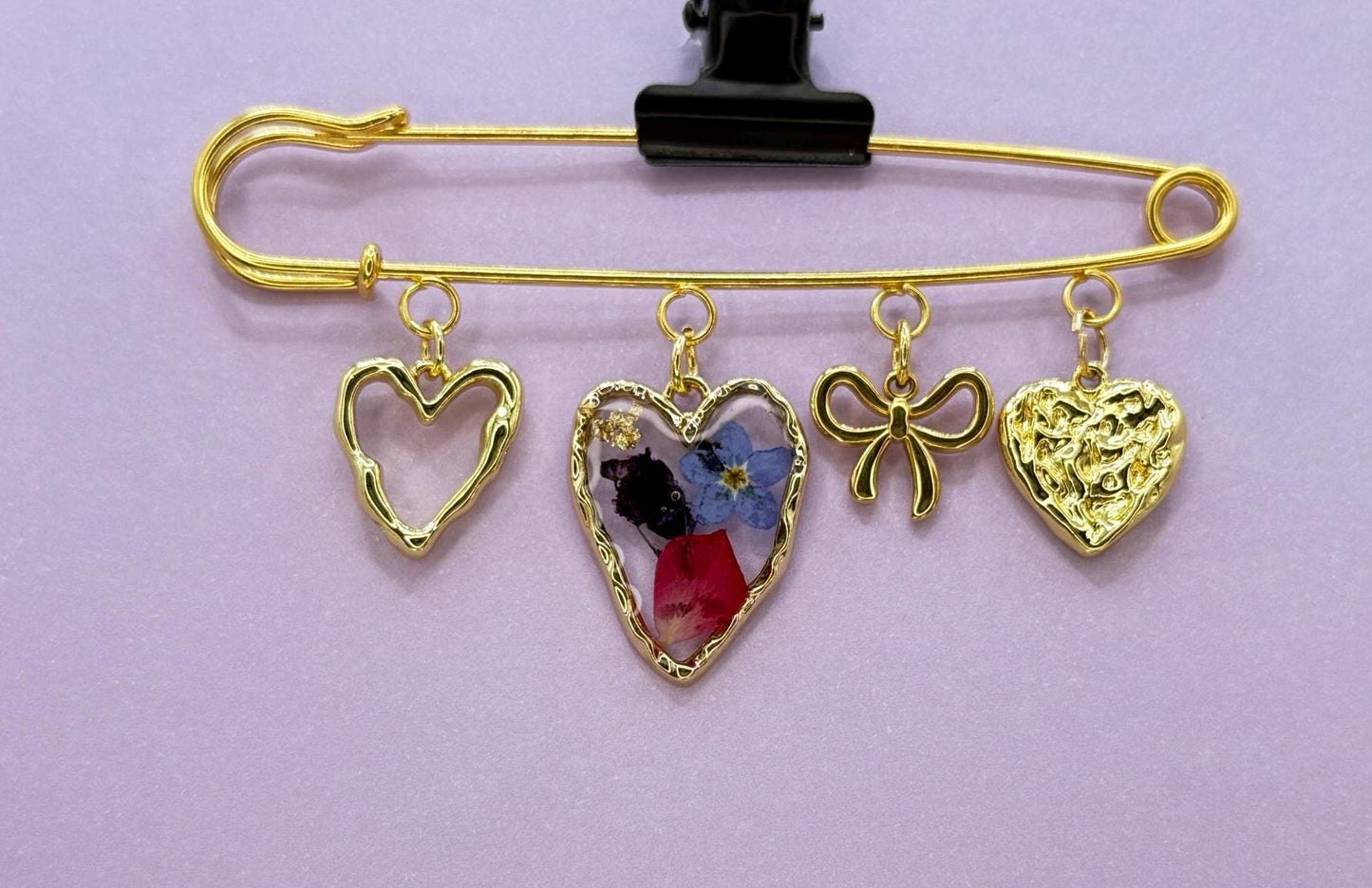Hearts are Aflutter Pin Brooch – Valentine’s Day Collection | Gift for Her | Hat Pin | Bag Pin