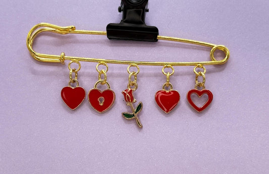 Hearts are Aflutter Pin Brooch – Valentine’s Day Collection | Gift for Her | Hat Pin | Bag Pin