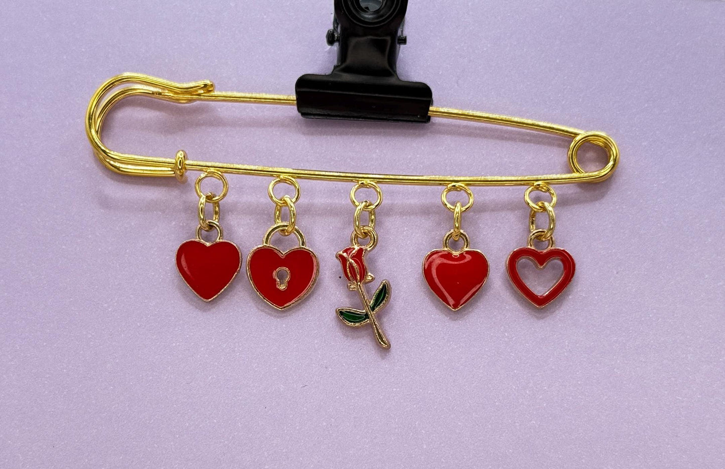 Hearts are Aflutter Pin Brooch – Valentine’s Day Collection | Gift for Her | Hat Pin | Bag Pin