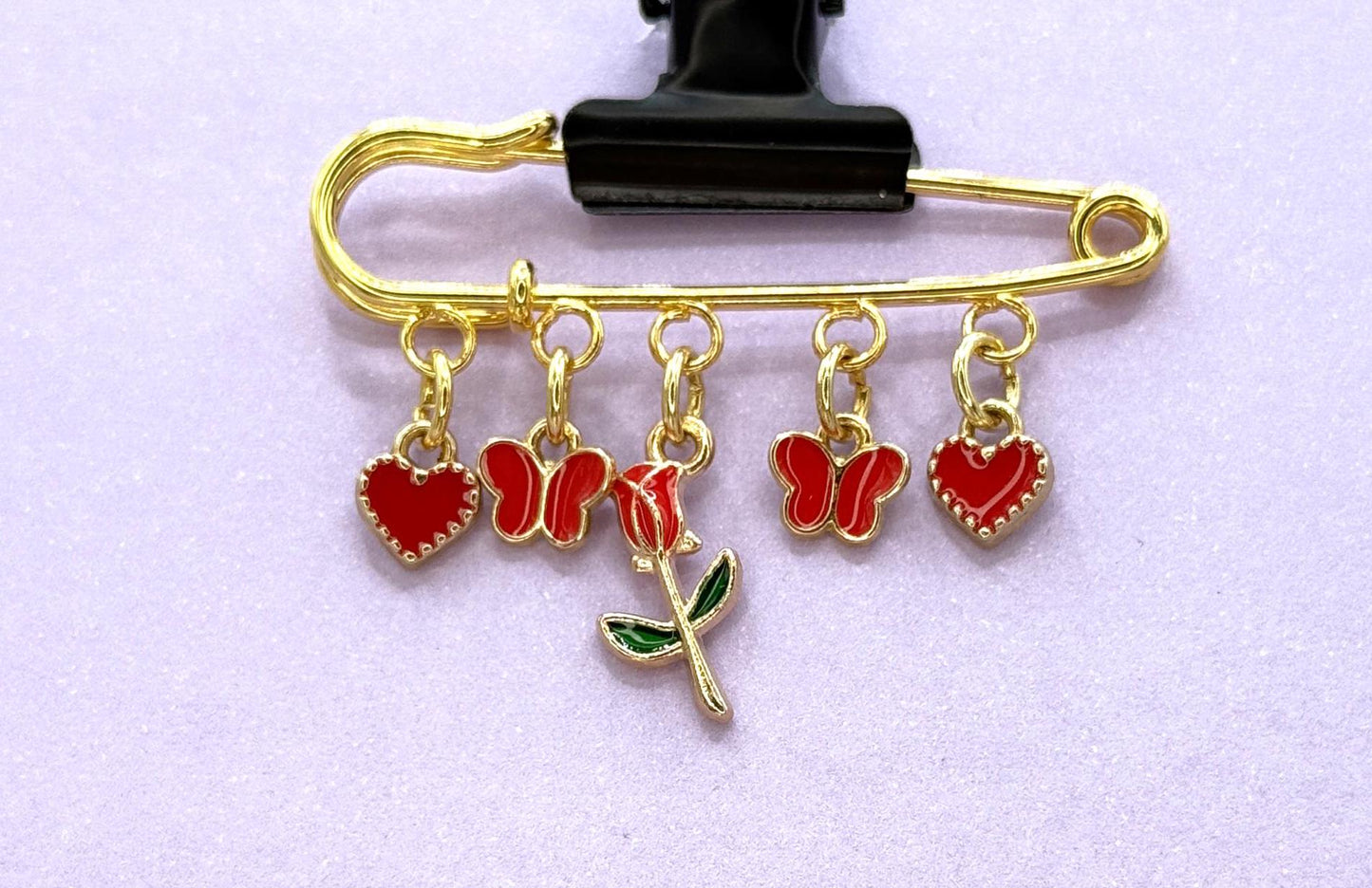 Hearts are Aflutter Pin Brooch – Valentine’s Day Collection | Gift for Her | Hat Pin | Bag Pin