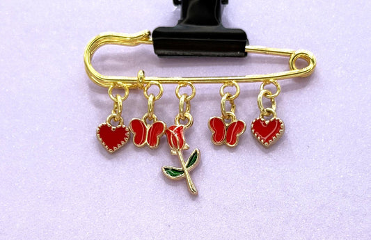 Hearts are Aflutter Pin Brooch – Valentine’s Day Collection | Gift for Her | Hat Pin | Bag Pin