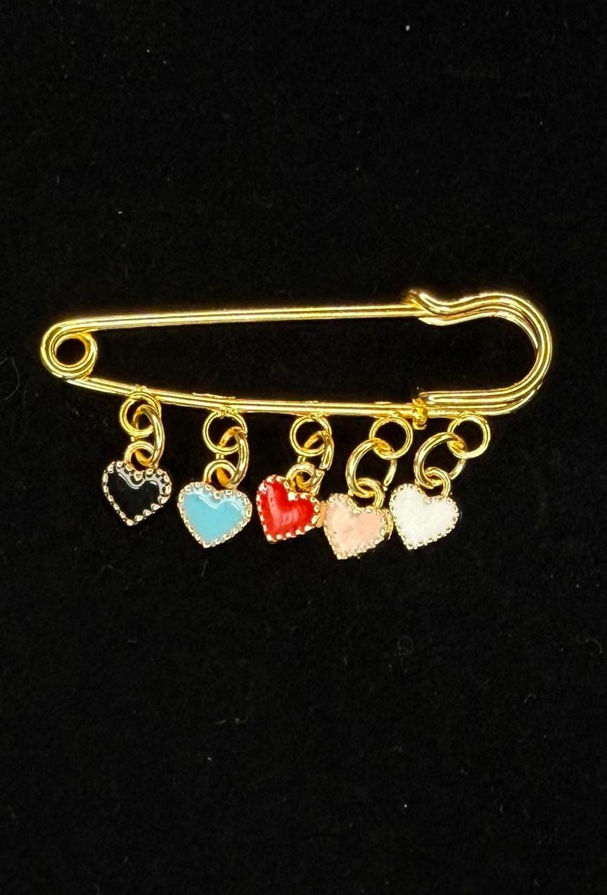 Hearts are Aflutter Pin Brooch – Valentine’s Day Collection | Gift for Her | Hat Pin | Bag Pin | Lapel Pin
