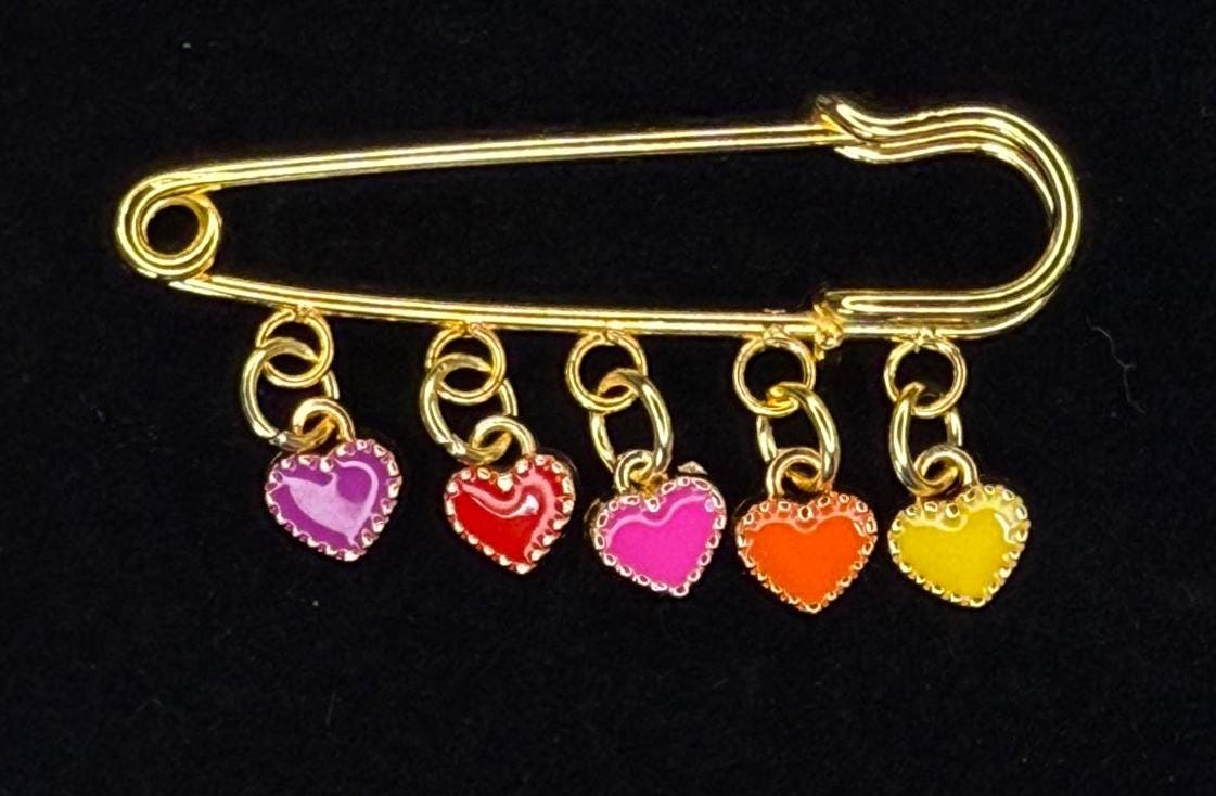 Hearts are Aflutter Pin Brooch – Valentine’s Day Collection | Gift for Her | Hat Pin | Bag Pin | Lapel Pin