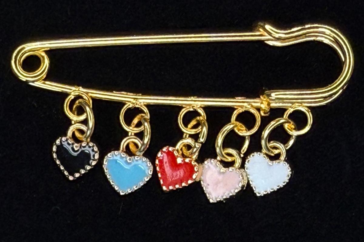 Hearts are Aflutter Pin Brooch – Valentine’s Day Collection | Gift for Her | Hat Pin | Bag Pin | Lapel Pin