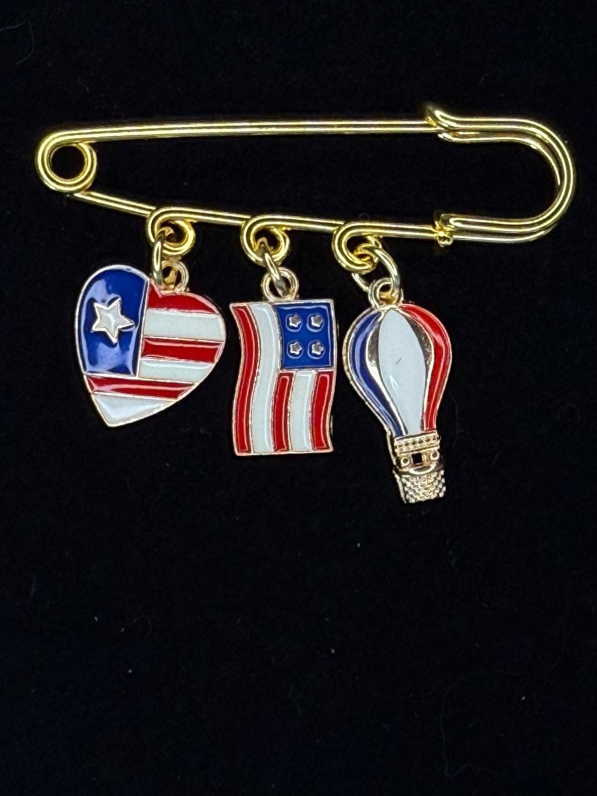 Fourth of July Pin Brooch – Kilt Pin Collection | Gift for Her | Hat Pin | Bag Pin | Lapel Pin
