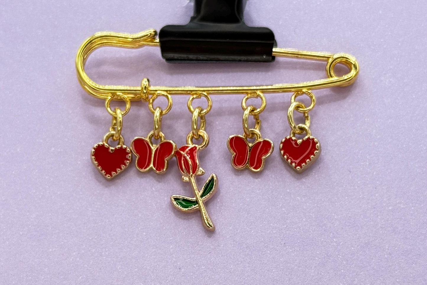 Hearts are Aflutter Pin Brooch – Valentine’s Day Collection | Gift for Her | Hat Pin | Bag Pin