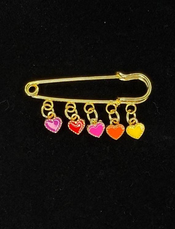 Hearts are Aflutter Pin Brooch – Valentine’s Day Collection | Gift for Her | Hat Pin | Bag Pin | Lapel Pin