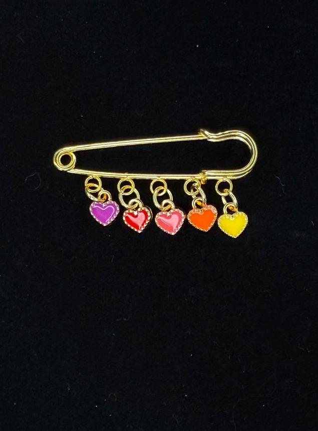 Hearts are Aflutter Pin Brooch – Valentine’s Day Collection | Gift for Her | Hat Pin | Bag Pin | Lapel Pin