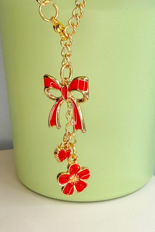 Red Daisy Flower Enamel Charms for Stanley Tumbler, Quencher, Gift for girls, Olivia Rodrigo