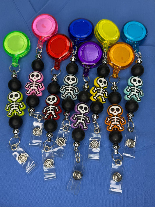 Spooktacular Halloween Badge Reels for Nurses – Skeletons, Gnomes & Cute Monsters | Fall ID Holder