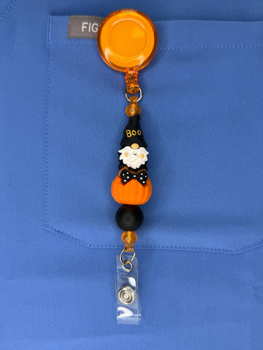 Spooktacular Halloween Badge Reels for Nurses – Gnomes & Pumpkin | Fall ID Holder