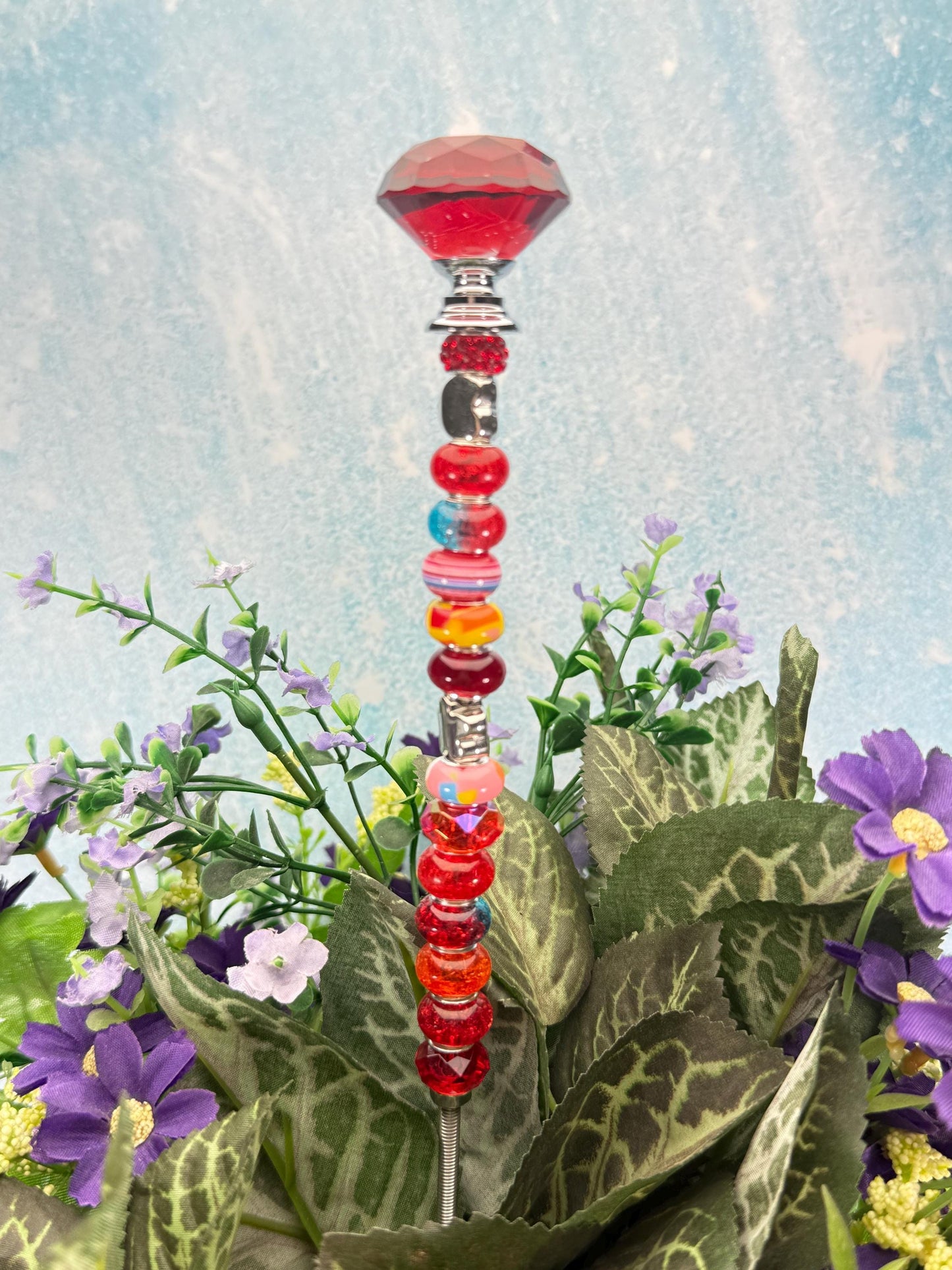 Fairy Garden Suncatcher Stakes Diamond Glass Topper