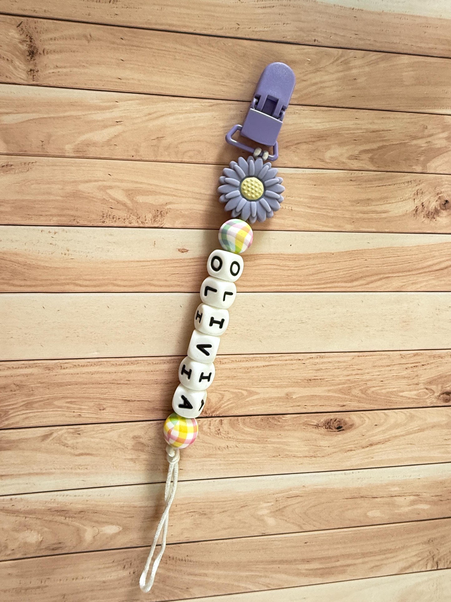 Personalized Dragon Pacifier Clip: Silicone Baby Soother, Custom Name