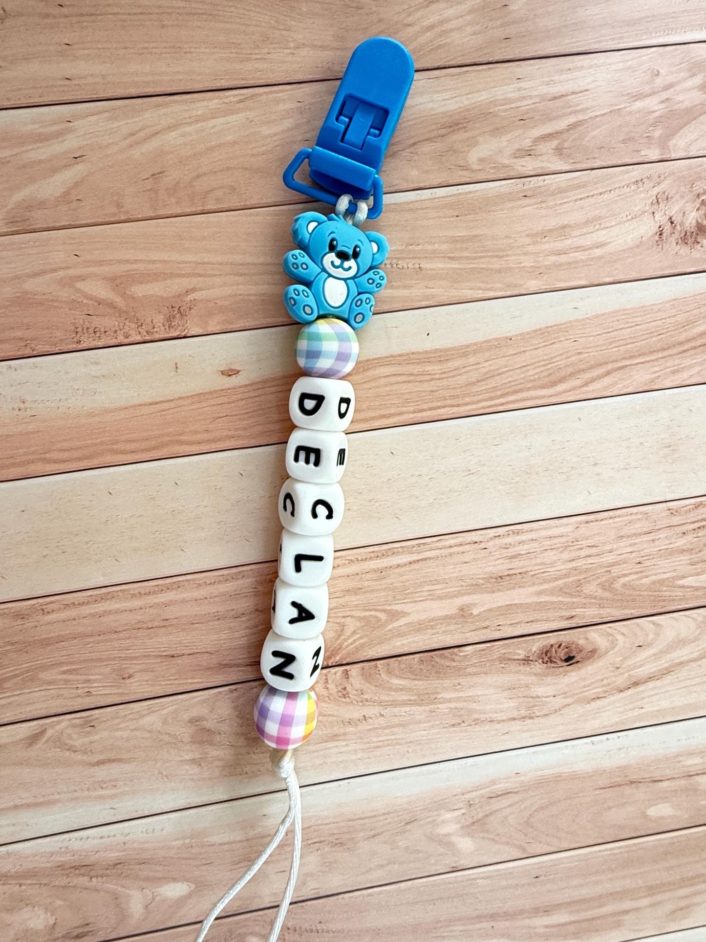 Personalized Dragon Pacifier Clip: Silicone Baby Soother, Custom Name