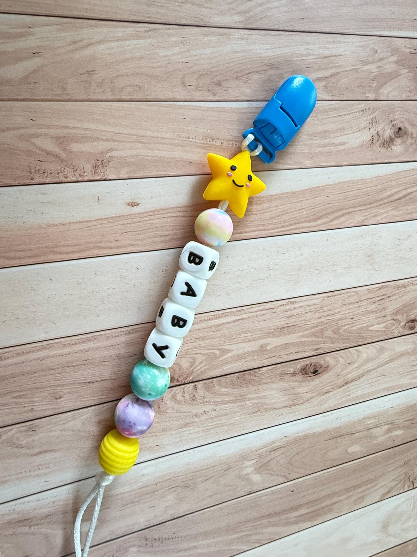 Personalized Dragon Pacifier Clip: Silicone Baby Soother, Custom Name