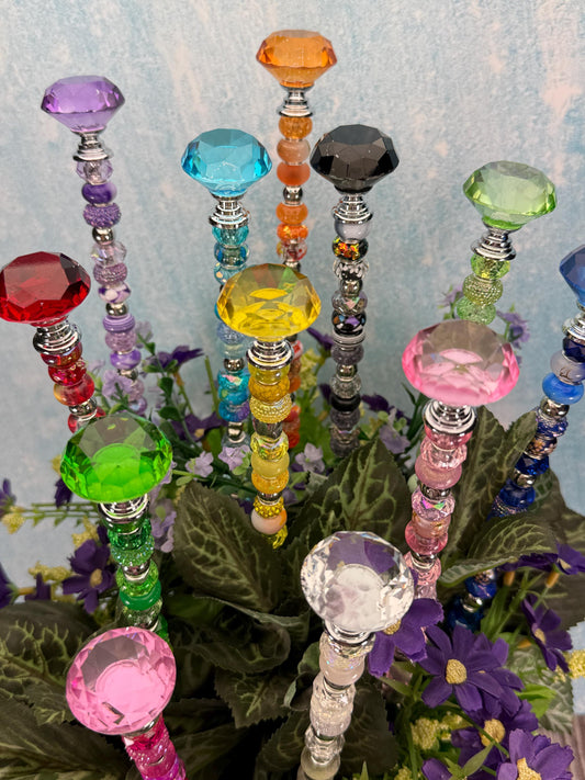 Fairy Garden Suncatcher Stakes Diamond Glass Topper
