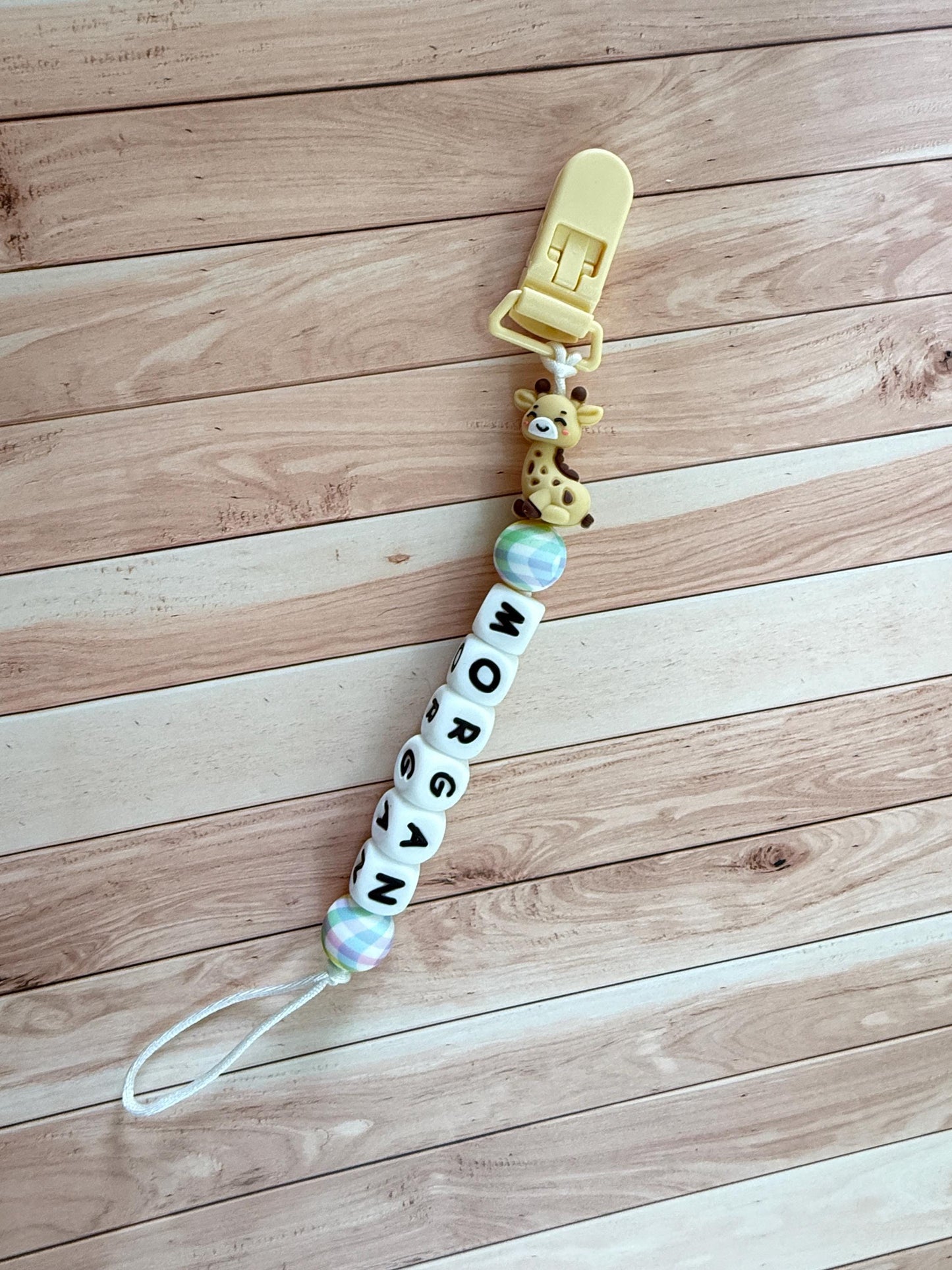 Personalized Dragon Pacifier Clip: Silicone Baby Soother, Custom Name