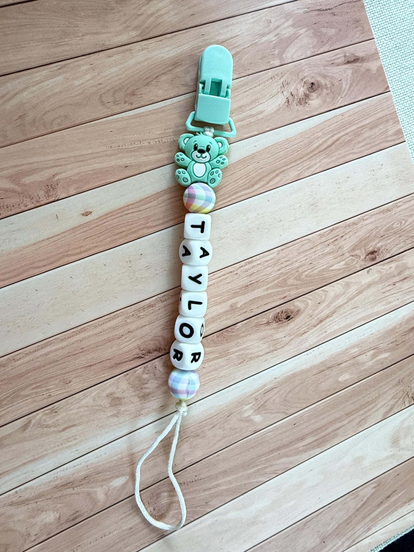 Personalized Dragon Pacifier Clip: Silicone Baby Soother, Custom Name