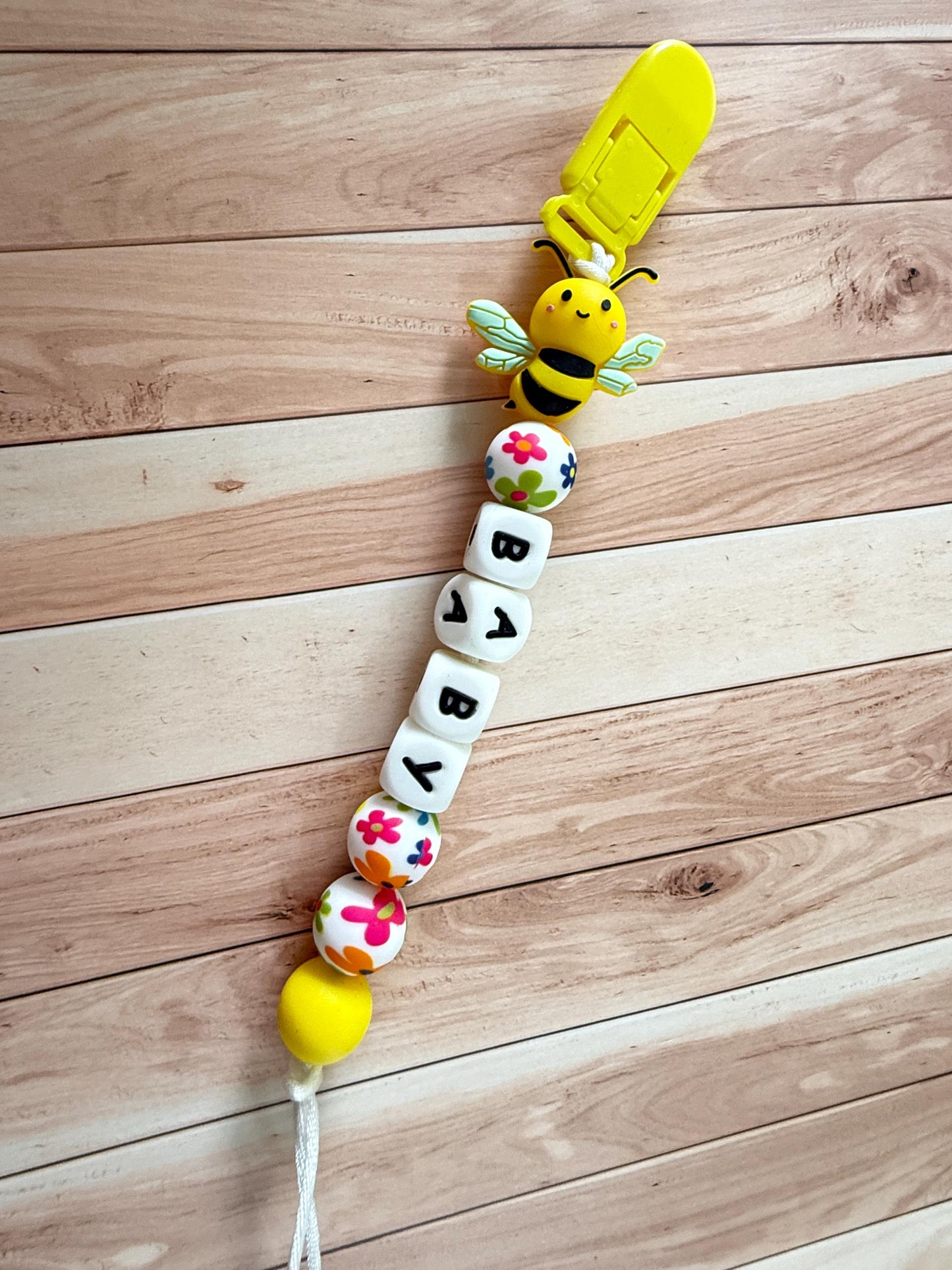 Personalized Dragon Pacifier Clip: Silicone Baby Soother, Custom Name