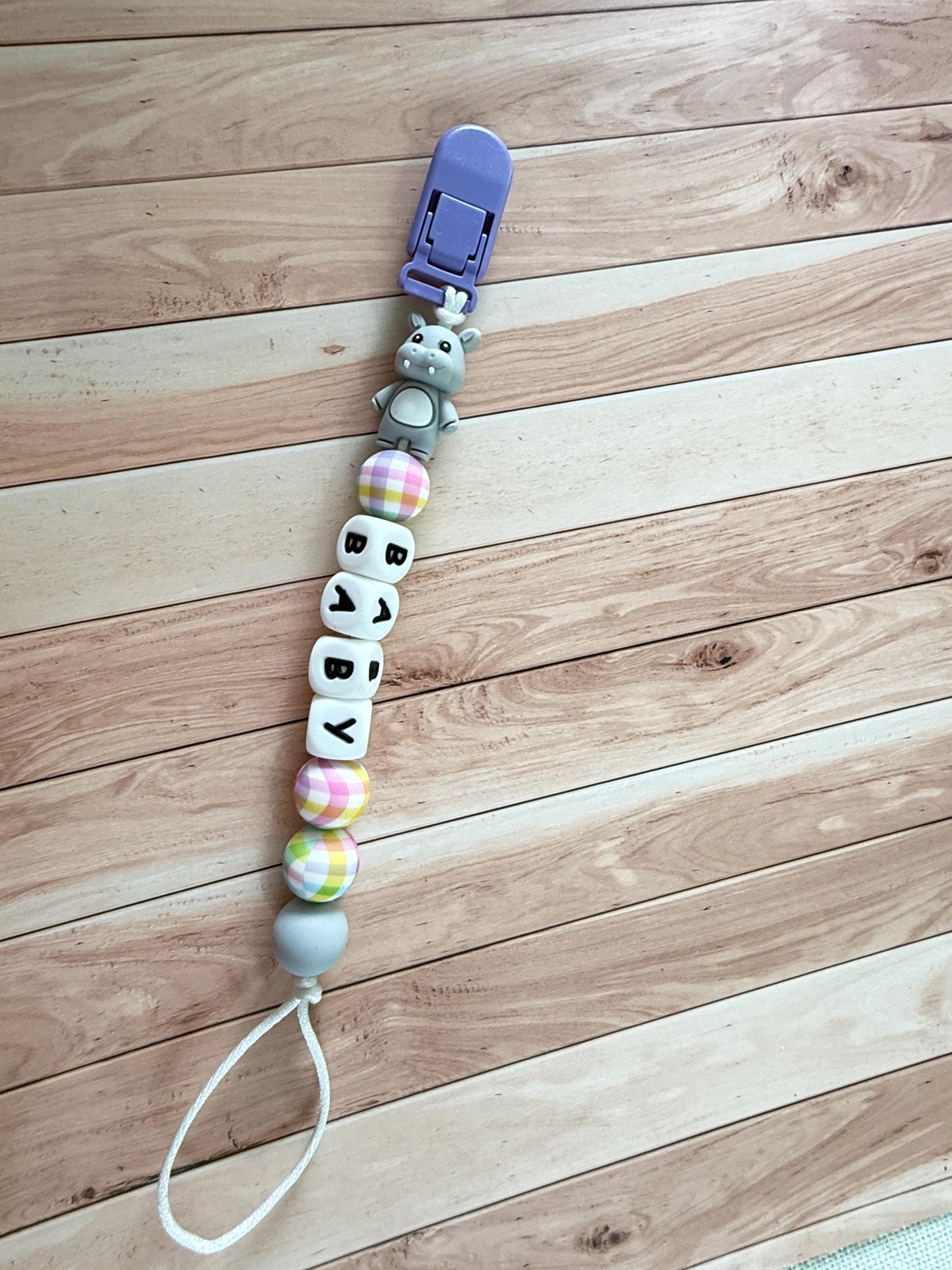 Personalized Dragon Pacifier Clip: Silicone Baby Soother, Custom Name