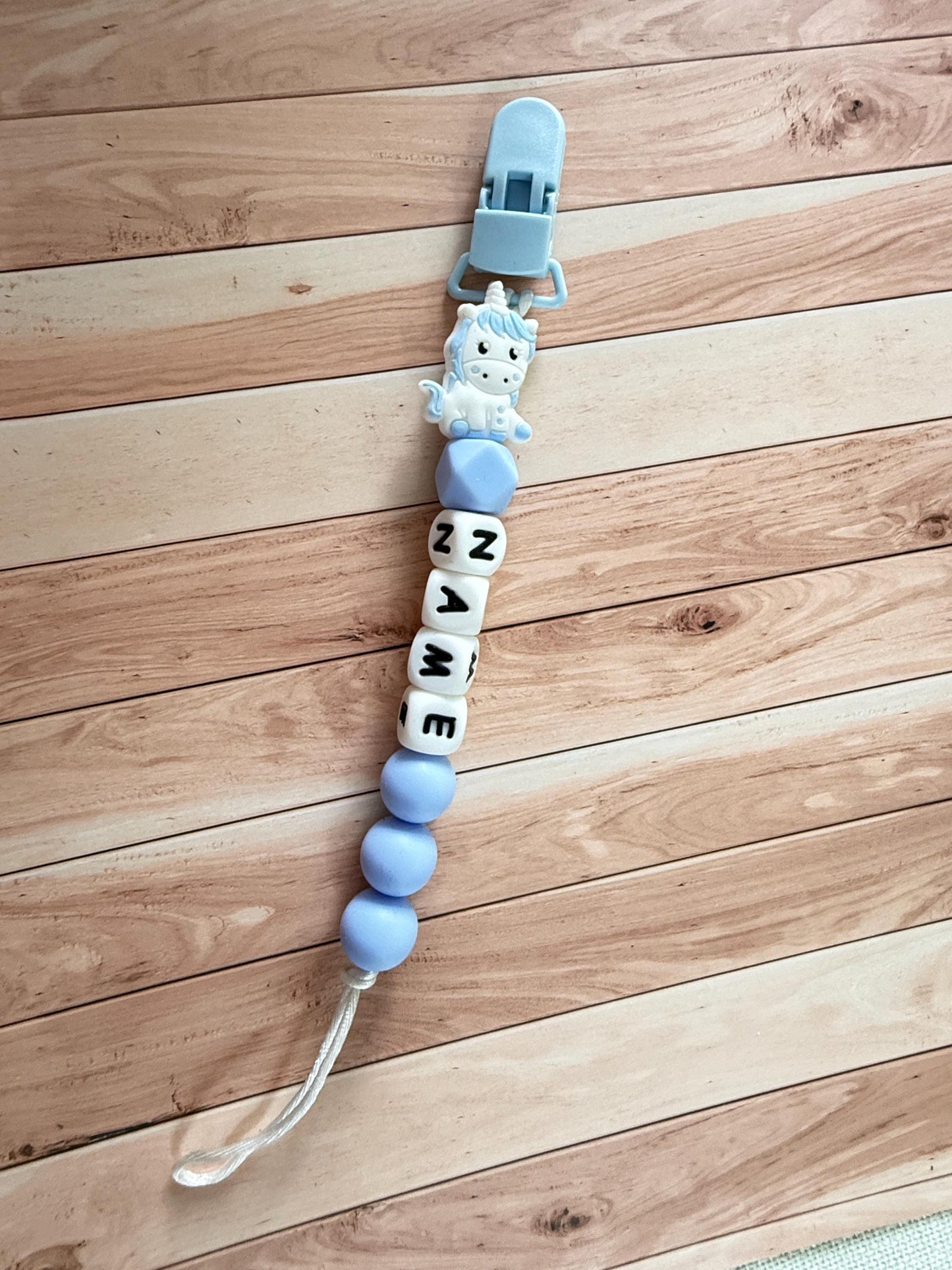 Personalized Dragon Pacifier Clip: Silicone Baby Soother, Custom Name