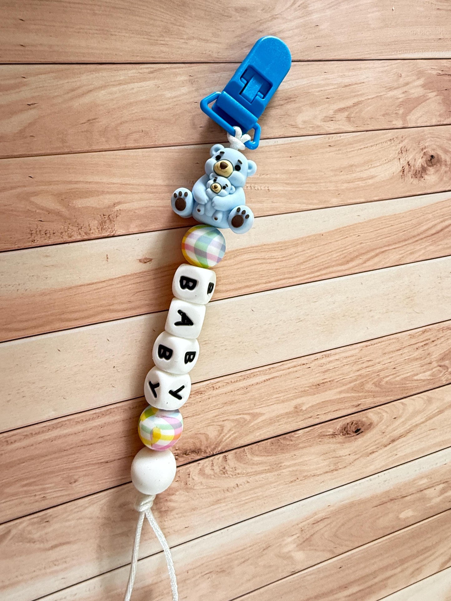 Personalized Dragon Pacifier Clip: Silicone Baby Soother, Custom Name
