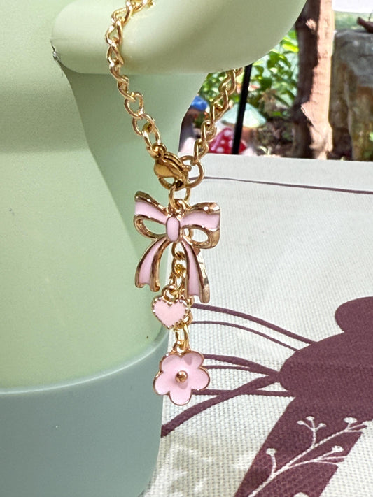 Pink Flower Enamel Charms for Stanley Tumbler, Quencher, Gift for girls, Olivia Rodrigo