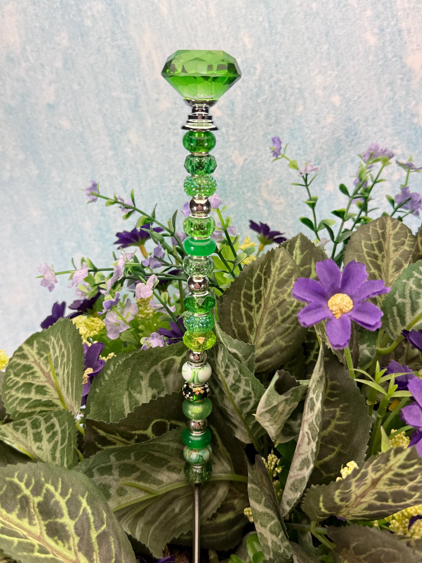 Radiant Blooms Glass Suncatcher Stakes | Permanent Flowers
