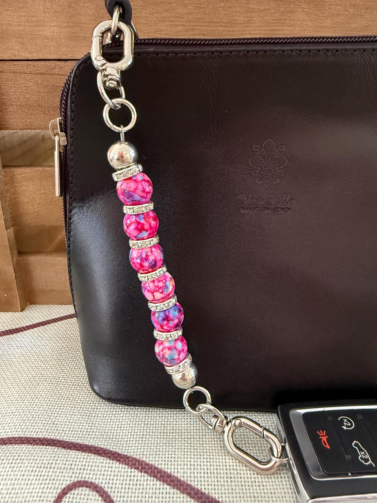 Beaded Purse Key Finder: Handmade Handbag Charm Jewelry