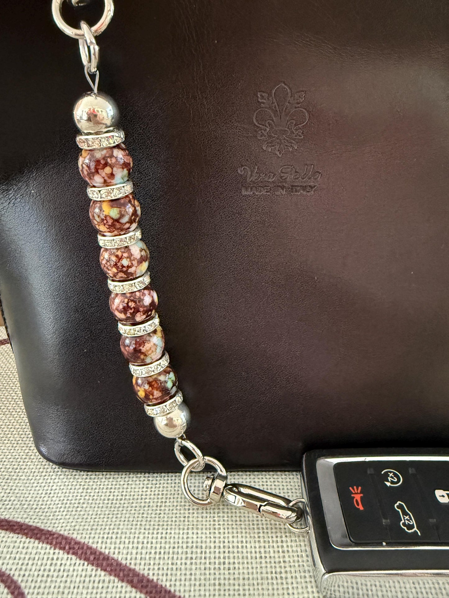 Beaded Purse Key Finder: Handmade Handbag Charm Jewelry