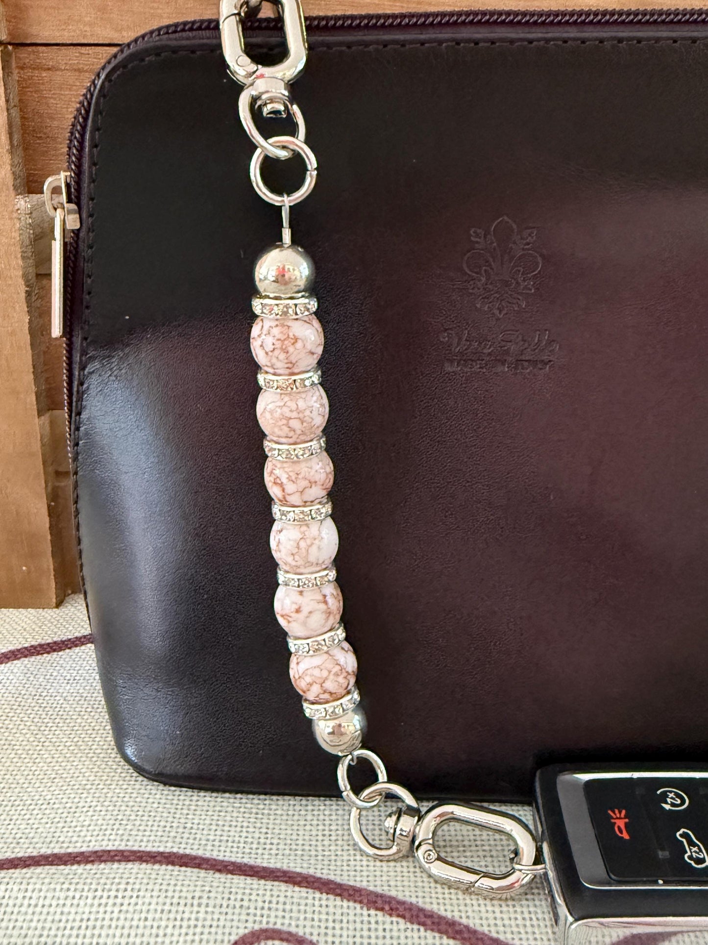 Beaded Purse Key Finder: Handmade Handbag Charm Jewelry