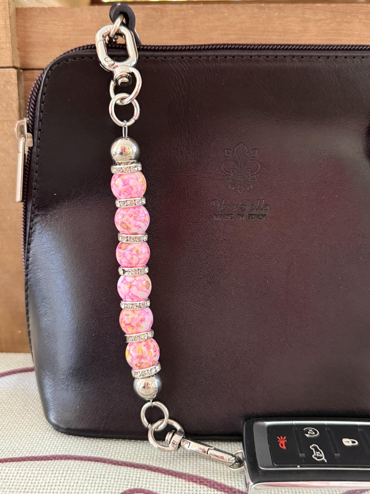 Beaded Purse Key Finder: Handmade Handbag Charm Jewelry