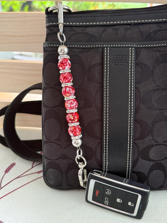 Beaded Purse Key Finder: Handmade Handbag Charm Jewelry