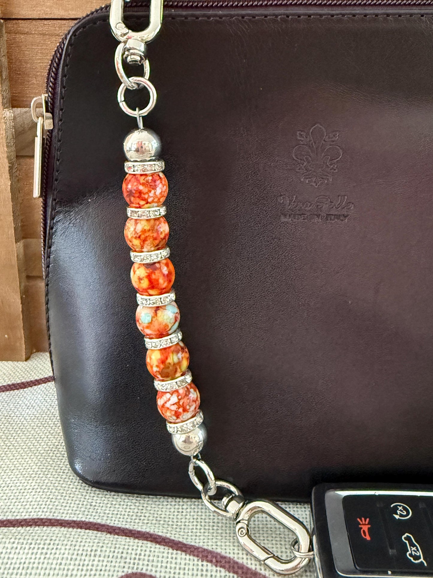 Beaded Purse Key Finder: Handmade Handbag Charm Jewelry