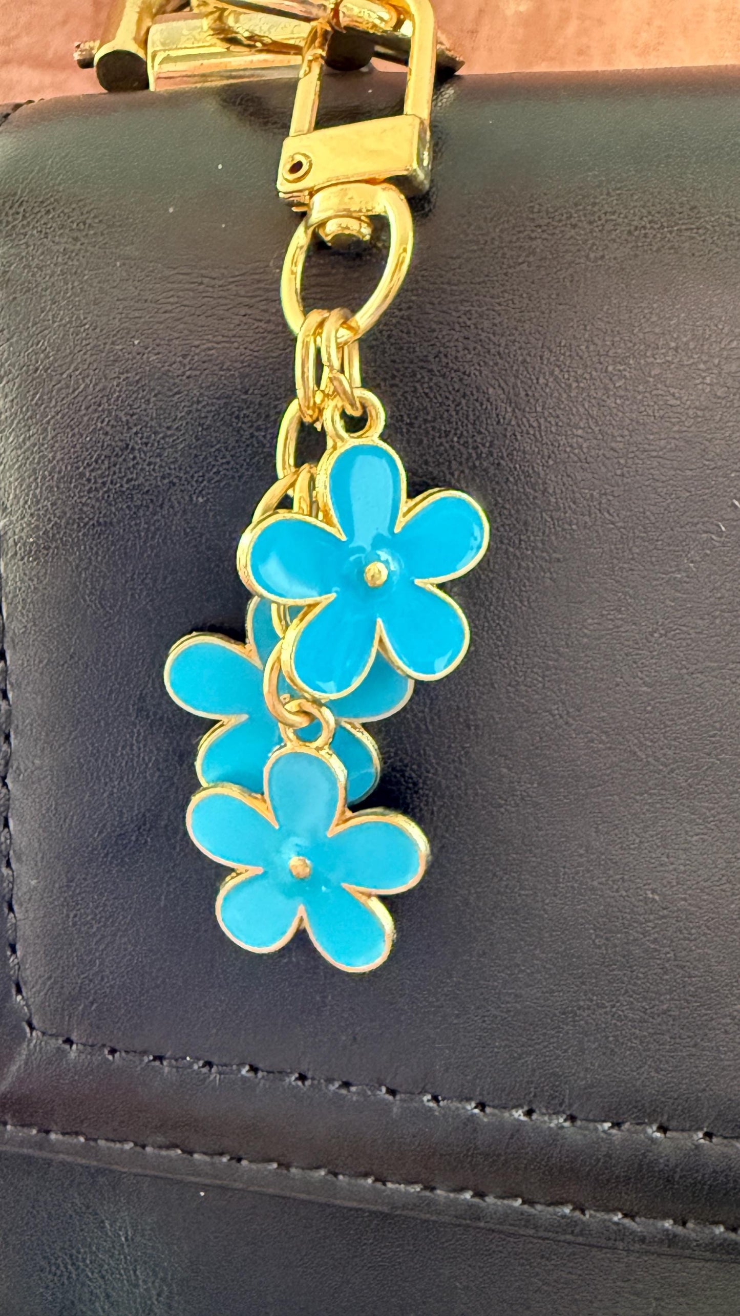 Keyfob Purse Clip | Gold Metal Chain Accent | Convertible Wristlet & Bag Accessory