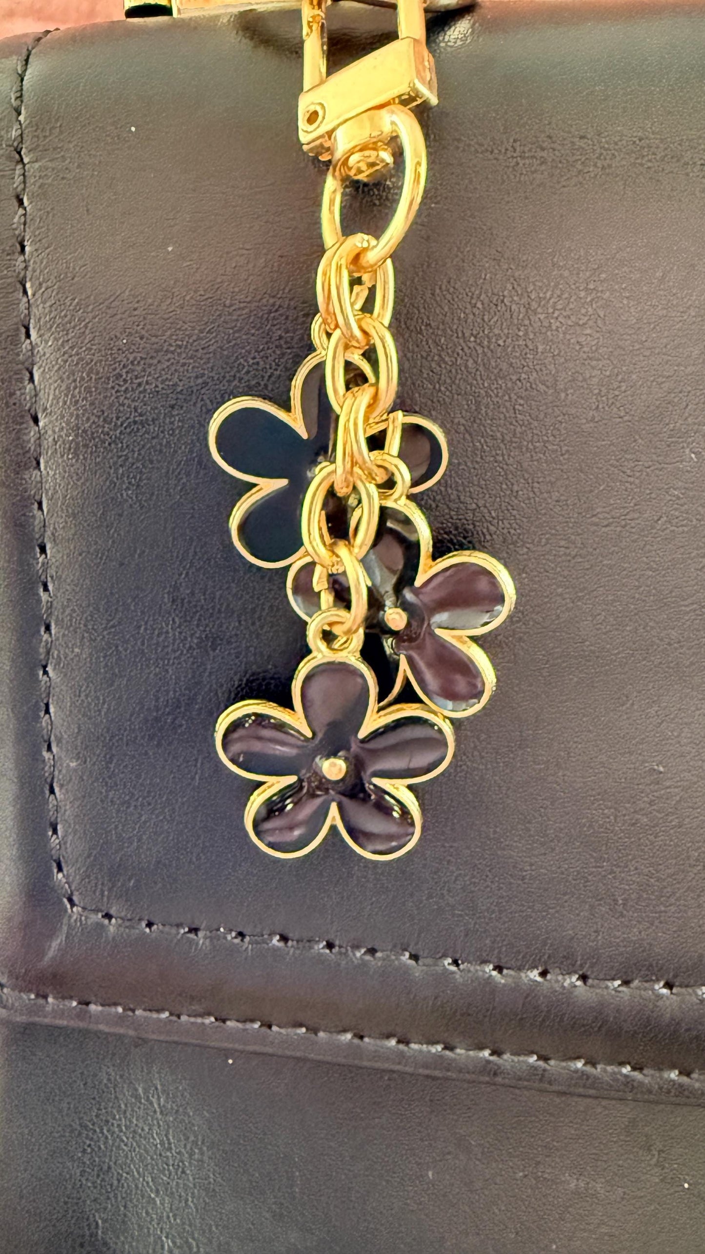 Keyfob Purse Clip | Gold Metal Chain Accent | Convertible Wristlet & Bag Accessory