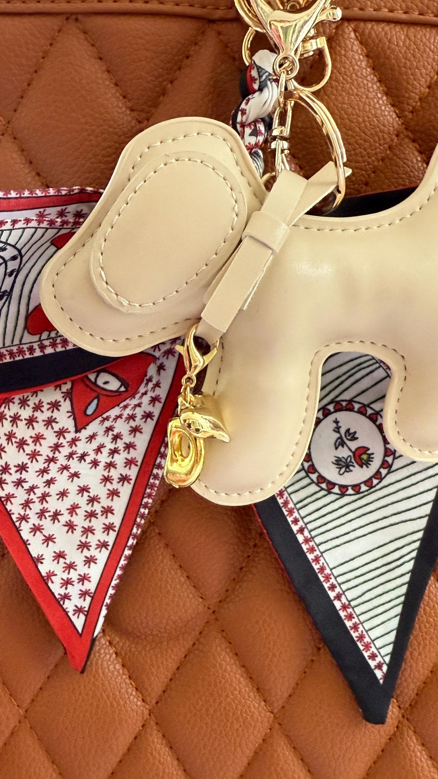 Dog Purse Pet Charm – 3–4" Vegan Leather Bag Accessory | Faux Leather Dog Keychain for Handbags, Totes & Backpacks | Gift for Dog Lovers