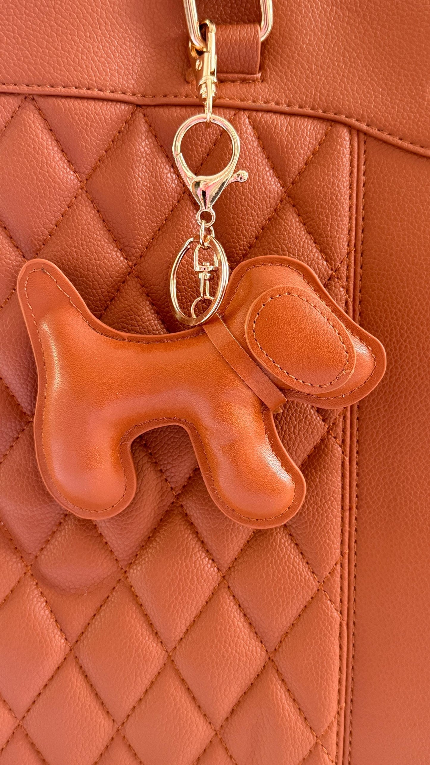 Dog Purse Pet Charm – 3–4" Vegan Leather Bag Accessory | Faux Leather Dog Keychain for Handbags, Totes & Backpacks | Gift for Dog Lovers
